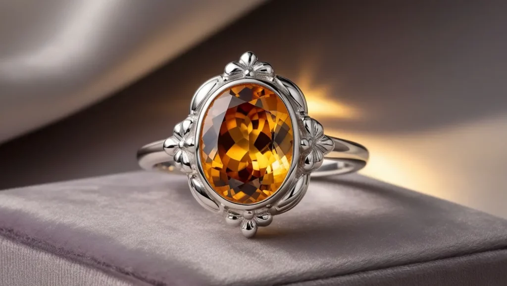 Bague en Citrine pour la Lithothérapie